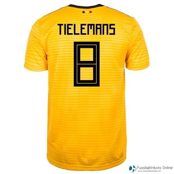 Belgica Trikot Auswarts Tielemans 2018 Gelb Fussballtrikots Günstig